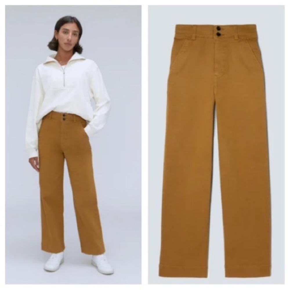 Everlane Women's Tapenade Wide Leg High Rise Pants sz 0